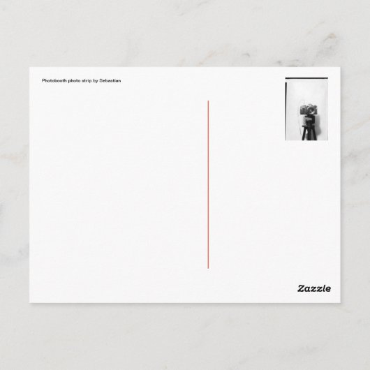 Camera in een fotocabine briefkaart (Achterkant)