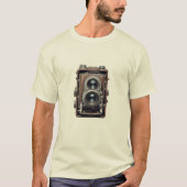  camera in een realistische schetsstijl t-shirt (Voorkant)