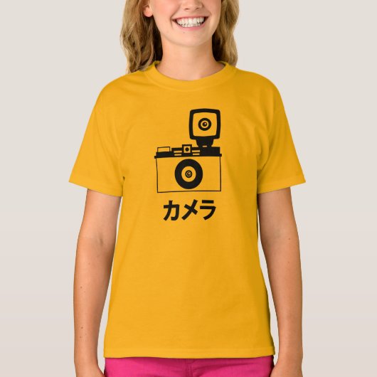 Camera in Katakana (Japanse tekens) T-Shirt (Voorkant)
