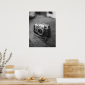  camera in zwart-wit poster (Keuken)