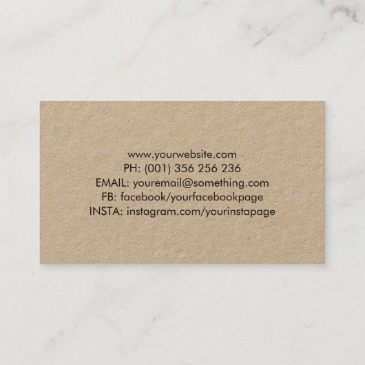 Camera Ink splatter Visitekaartje (Achterkant)