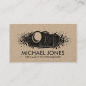 Camera Ink splatter Visitekaartje (Voorkant)