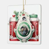  camera kerstfoto keramisch ornament (Links)
