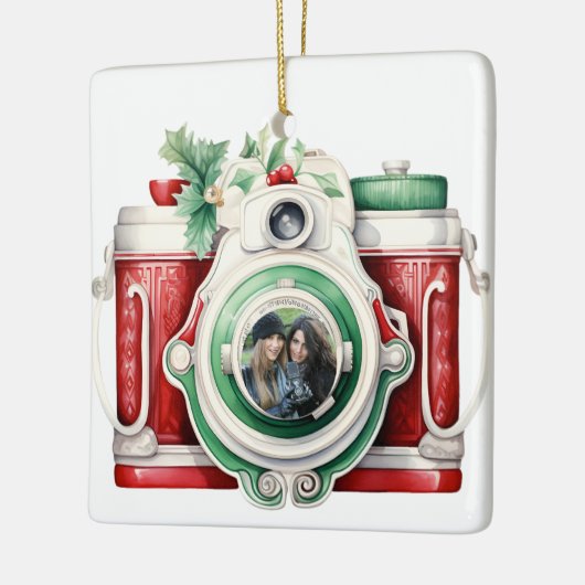 camera kerstfoto keramisch ornament (Links)