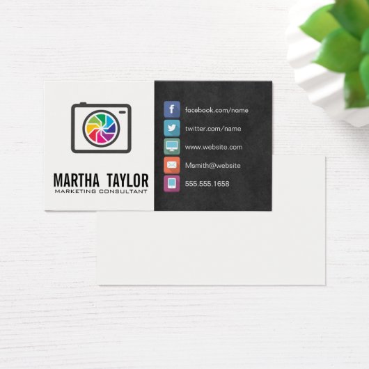 Camera | Kleurstoffen Visitekaartje (Bureau)
