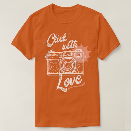 Camera klik met liefde voor fotografen t-shirt (Design voorkant)