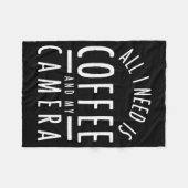 Camera & koffie - Grappige fotografie quote foto Fleece Deken (Voorkant (Horizontaal))