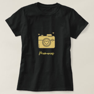 Camera-kunst en minimalistische "geheugens" voor t t-shirt