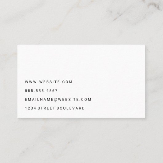 Camera Lens | Achtergrond Bokeh Visitekaartje (Achterkant)