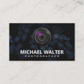 Camera Lens | Achtergrond Bokeh Visitekaartje (Voorkant)