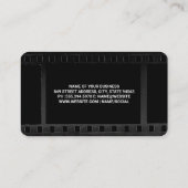 Camera Lens | Film Background Business Card Visitekaartje (Achterkant)