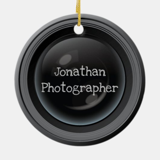 Camera Lens fotografie Design Ornament (Achterkant)