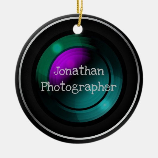 Camera Lens fotografie Design Ornament (Voorkant)