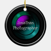 Camera Lens fotografie Design Ornament (Achterkant)
