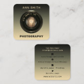 Camera lens lijst vierkante visitekaartje (Voorkant / Achterkant)