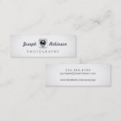 Camera Lens Logo Fotografie Mini Visitekaartje (Voorkant / Achterkant)