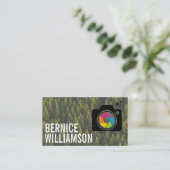 Camera Lens Logo | Voorruste Visitekaartje (Staand voorkant)