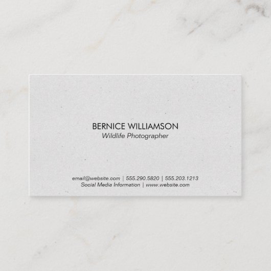 Camera Lens Logo | Voorruste Visitekaartje (Achterkant)