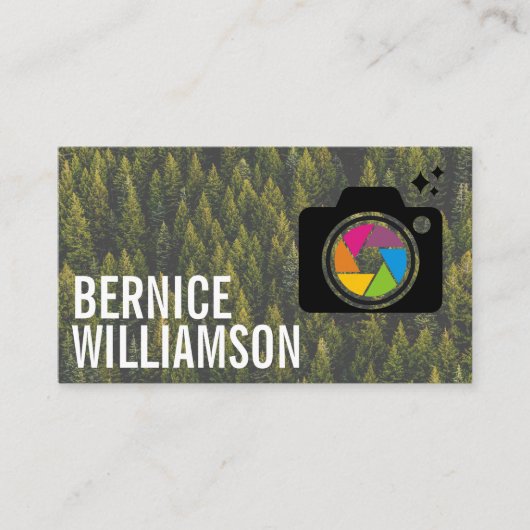 Camera Lens Logo | Voorruste Visitekaartje (Voorkant)