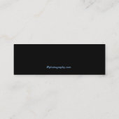 Camera Lens op zwarte achtergrond Mini Visitekaartje (Achterkant)