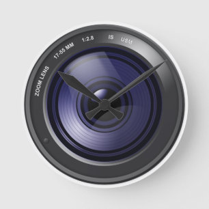 Camera Lens Ronde Klok