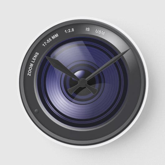 Camera Lens Ronde Klok (Voorkant)