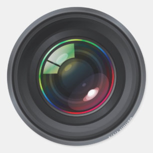 Camera Lens Ronde Sticker