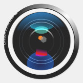 Camera Lens Ronde Sticker (Voorkant)