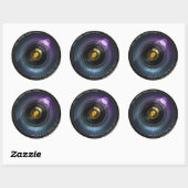 Camera Lens Ronde Sticker (Vel)