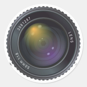Camera Lens Ronde Sticker