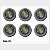 Camera Lens Stickers. Concentreer je op Jezus. Ronde Sticker (Vel)