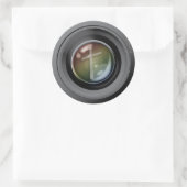 Camera Lens Stickers. Concentreer je op Jezus. Ronde Sticker (Tas)