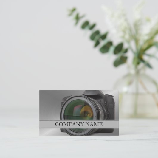 Camera Lens Visitekaartje (Staand voorkant)