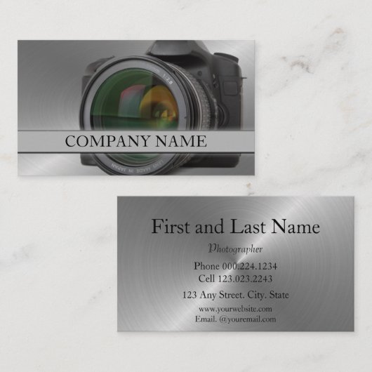 Camera Lens Visitekaartje (Voorkant / Achterkant)