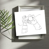 Camera Line Art | Eén regel Art | Poster