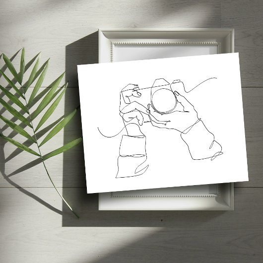 Camera Line Art | Eén regel Art | Poster