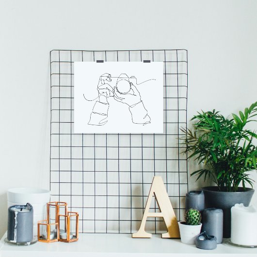 Camera Line Art | Eén regel Art | Poster