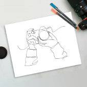 Camera Line Art | Eén regel Art | Poster