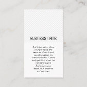 Camera-Logo | Monogram | Visitekaartje met strepen (Achterkant)