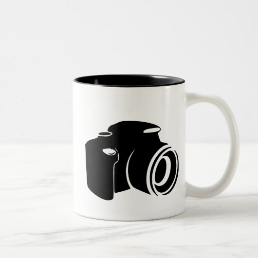 Camera love photography fan icon, modern tweekleurige koffiemok (Rechts)