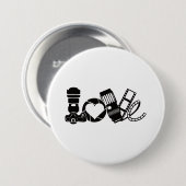 Camera Love Ronde Button 7,6 Cm (Voorkant /achterkant)