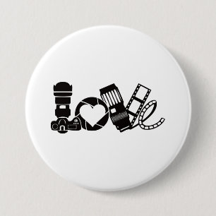 Camera Love Ronde Button 7,6 Cm