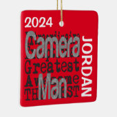 Camera Man Extraordinaire CUSTOM Keramisch Ornament (Rechts)