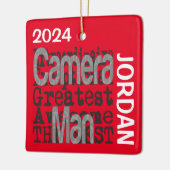 Camera Man Extraordinaire CUSTOM Keramisch Ornament (Links)