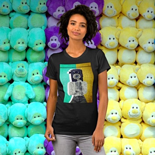  Camera Meisje - Artistieke Collage T-shirt