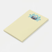 Camera met Azure Blue Leaves en Butterflies Post-it® Notes (Schuin)