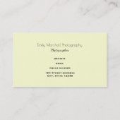 Camera met Azure Blue Leaves en Butterflies Visitekaartje (Achterkant)