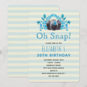 Camera met blauwe bladeren en vlinders van zaterda kaart (Voorkant / Achterkant)