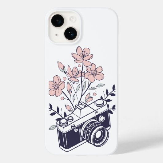  camera met bloemen – bloemenfotografie Case-Mate iPhone case (Achterkant)