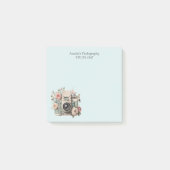 Camera met bloemen Retro Pastel Afbeelding Post-it® Notes (Voorkant)